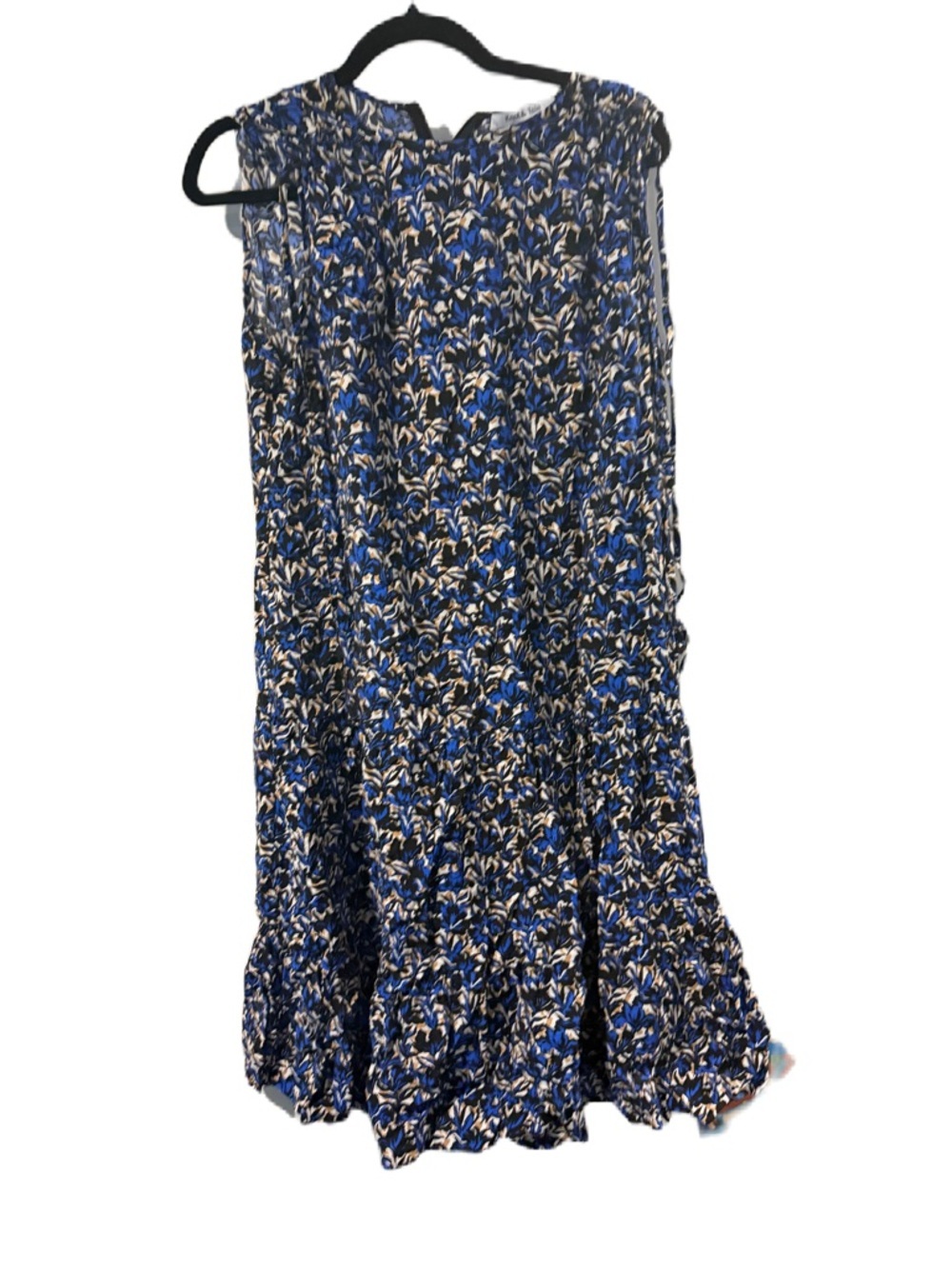 Knot & Tail Blue Floral A-Line Women's Jumper Sz L